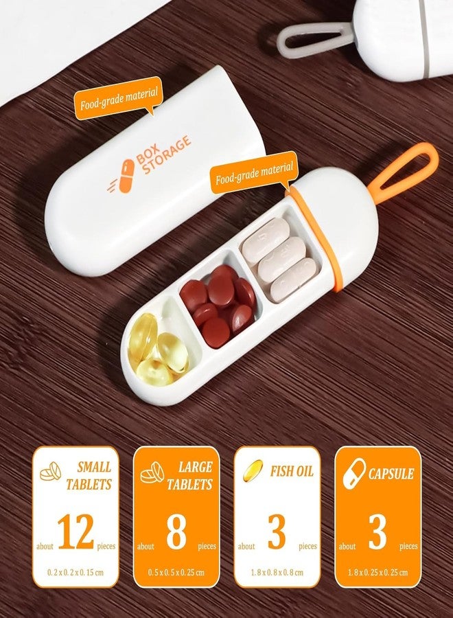 XIBO Travel Medicine Organizer Portable Pill Organizer Box 3-Compartment Travel Medicine Storage with Secure Lid, Compact & Waterproof Capsule Shape for Vitamins, Tablets & Supplements Ideal for Pocket, Purse or Bag. - Image 5